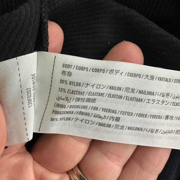 2/$30 Abercrombie & Fitch Soft Knit Cutout Bodysuit Black Large #BAG2 - Picture 9 of 10